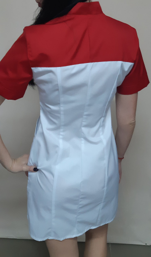 Фото 2. Женский медицинский халат Форма с коротким рукавом