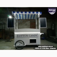 Торговая тележка Candy Bar для сладкой ваты и других товаров для ТРЦ
