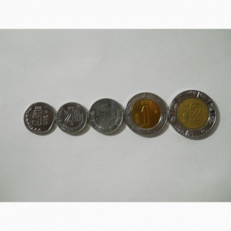 Монеты Мексики (5 штук)