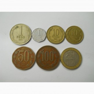 Монеты Чили (7 штук)