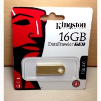Флешка Kingston DataTraveler GE9 USB накопител DTGE9 16 GB gold metal