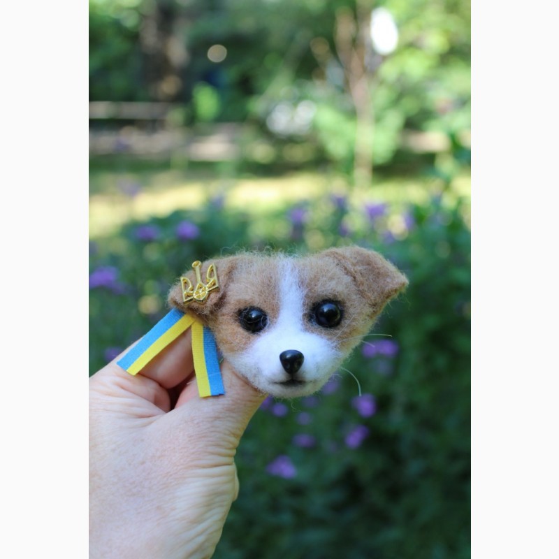 Фото 4. Пес Патрон брошь игрушка хендмэйд собака валяная из шерсти ручной работы интерьерная песик
