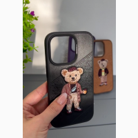 Винтажный кожаный чехол Мишка Санта Барбара на айфон 14 pro max 14 pro Оригінальний
