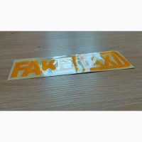 Наклейка на авто FakeTaxi желтая светоотражающая